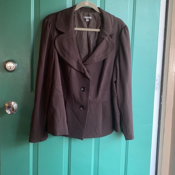 Apt 9 ladies size 20 brown blazer jacket sport coat - Picture 3 of 7